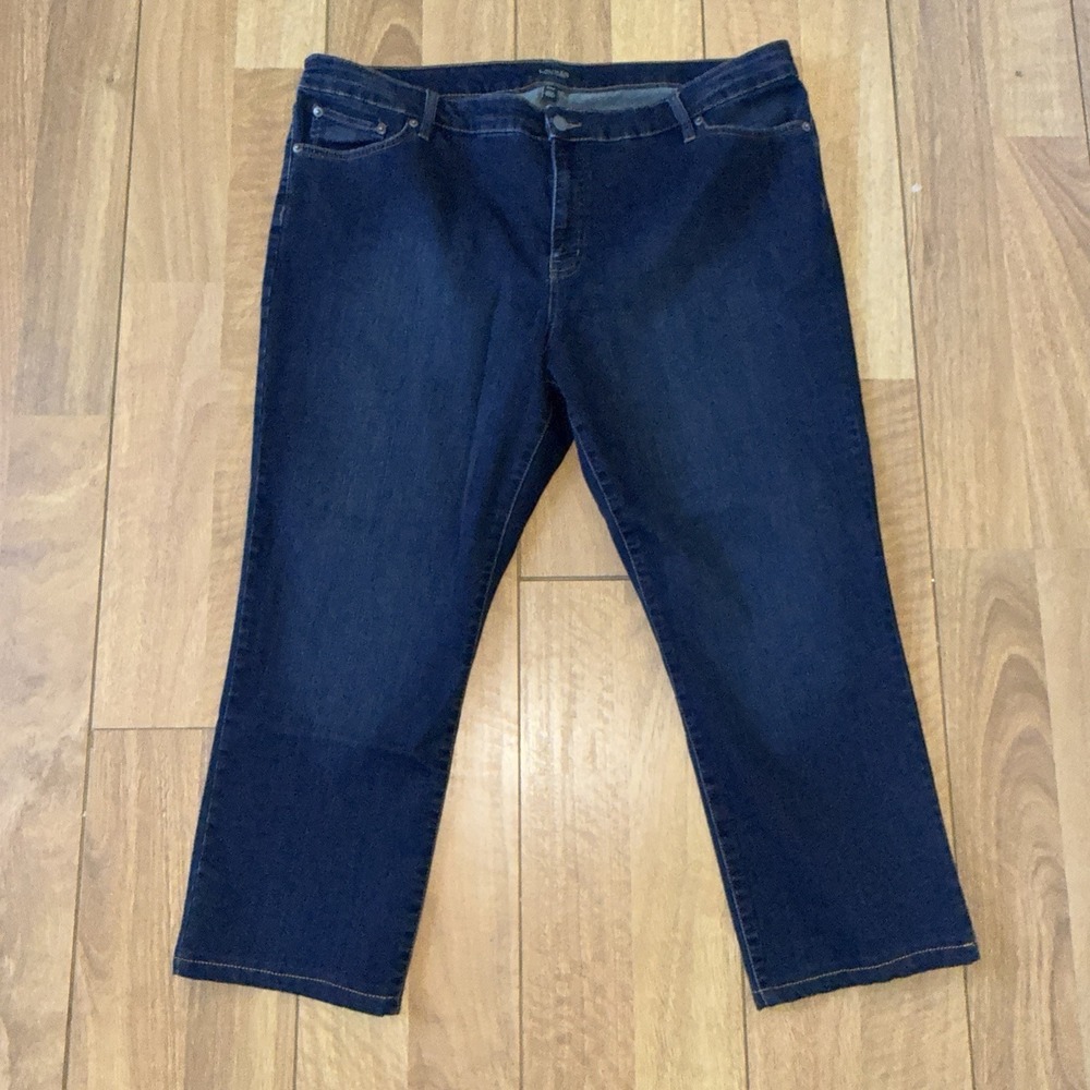 Women's Lauren Ralph Lauren Premier Straight Leg Jeans Blue Size 20w